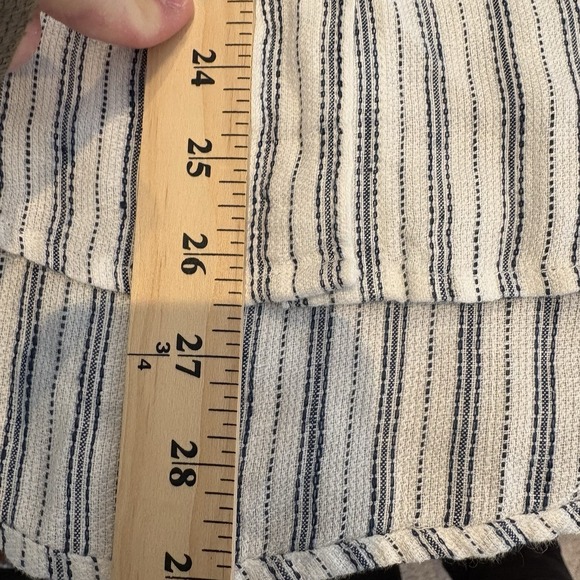 Faherty Linen Santa Cruz Stripe Button Down Sz Women's XS White/blue NWT $158 - Picture 8 of 10
